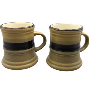 Sunnycraft Stoneware‎ Collection Pair Of Mugs Hand decorated 24401 Korea
